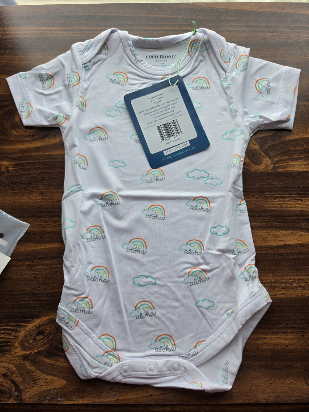 Coco Moon Pot O' Aloha Bamboo Onesie